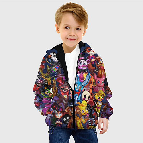 Детская куртка Cute Fnaf Pattern / 3D-Черный – фото 4