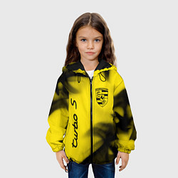 Куртка с капюшоном детская PORSCHE TURBO S - Пламя, цвет: 3D-черный — фото 2