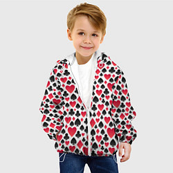 Куртка с капюшоном детская Картёжник масти, цвет: 3D-белый — фото 2