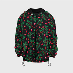 Куртка с капюшоном детская Лепетски и листья, цвет: 3D-черный