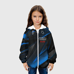 Куртка с капюшоном детская AUDI NEON STRIPES GEOMETRY LINE, цвет: 3D-белый — фото 2