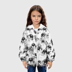 Куртка с капюшоном детская Король и шут Лого Паттерн, цвет: 3D-белый — фото 2