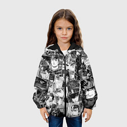 Куртка с капюшоном детская Berserk pattern, цвет: 3D-черный — фото 2