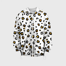 Куртка с капюшоном детская Пятна леопарда leopard spots, цвет: 3D-белый