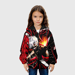 Куртка с капюшоном детская Tokyo Ghoul Токийский Гуль Red Snake, цвет: 3D-черный — фото 2