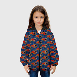 Куртка с капюшоном детская Фишки, Ставки, Покер, цвет: 3D-черный — фото 2