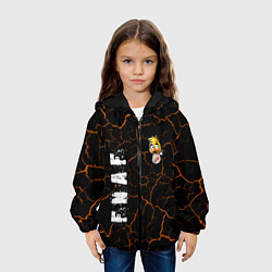 Куртка с капюшоном детская FNAF - ЧИКА Трещины, цвет: 3D-черный — фото 2