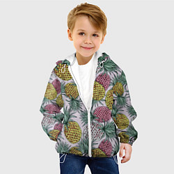 Куртка с капюшоном детская Ананасовый урожай, цвет: 3D-белый — фото 2
