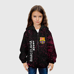 Куртка с капюшоном детская БАРСЕЛОНА Barcelona Sport - Потертости, цвет: 3D-черный — фото 2