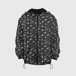 Куртка с капюшоном детская SPACE, цвет: 3D-черный