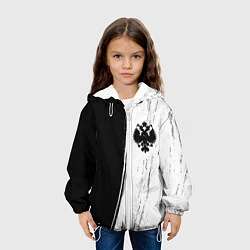 Куртка с капюшоном детская RUSSIAN EMPIRE - ГЕРБ Краски, цвет: 3D-белый — фото 2