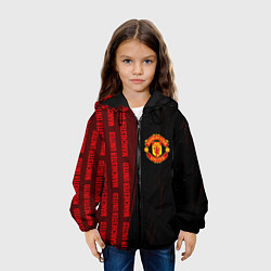 Куртка с капюшоном детская МАНЧЕСТЕР ЮНАЙТЕД Краски, цвет: 3D-черный — фото 2