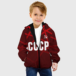 Куртка с капюшоном детская СССР КРАСНЫЕ ЛИНИИ, цвет: 3D-черный — фото 2