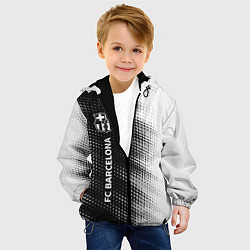 Куртка с капюшоном детская БАРСЕЛОНА Абстракция Вертикально, цвет: 3D-черный — фото 2