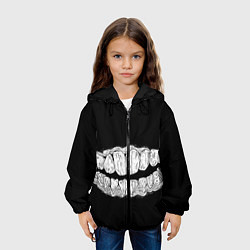 Куртка с капюшоном детская Зубы Каонаси, цвет: 3D-черный — фото 2