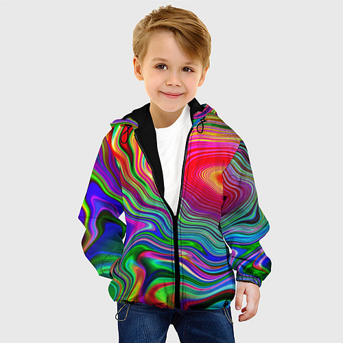 Детская куртка Expressive pattern Neon / 3D-Черный – фото 4