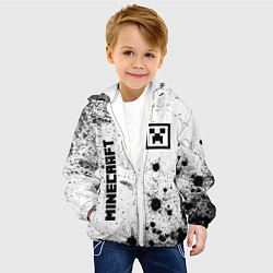 Куртка с капюшоном детская МАЙНКРАФТ - КРИПЕР Арт, цвет: 3D-белый — фото 2
