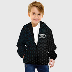 Куртка с капюшоном детская ДЭУ - Соты, цвет: 3D-черный — фото 2