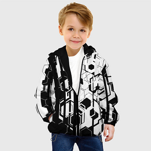 Детская куртка Шесть граней / 3D-Черный – фото 4