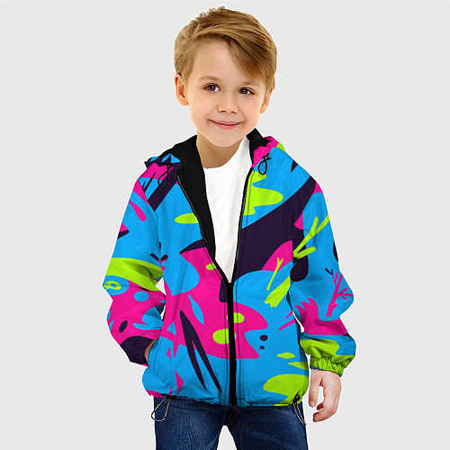 Детская куртка Color abstract pattern Summer / 3D-Черный – фото 4