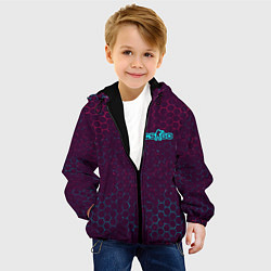 Куртка с капюшоном детская CS:GO - Соты, цвет: 3D-черный — фото 2