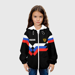 Куртка с капюшоном детская РОССИЯ ТРИКОЛОР ЛИНИИ, цвет: 3D-белый — фото 2