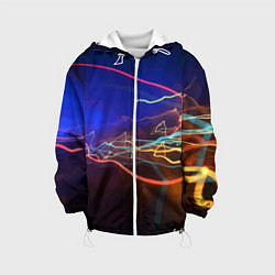 Куртка с капюшоном детская Neon vanguard pattern Lightning Fashion 2023, цвет: 3D-белый