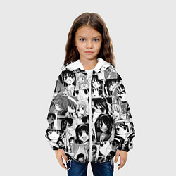 Куртка с капюшоном детская Харухи Судзумия паттерн, цвет: 3D-белый — фото 2