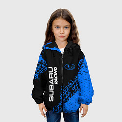 Куртка с капюшоном детская СУБАРУ Racing Следы, цвет: 3D-черный — фото 2