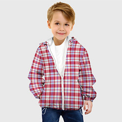 Куртка с капюшоном детская Клетчатая сумка челночника паттерн Дань 90-ым, цвет: 3D-белый — фото 2