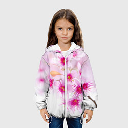 Куртка с капюшоном детская Цвет сакуры, цвет: 3D-белый — фото 2
