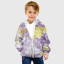 Куртка с капюшоном детская Розы Дополнение Коллекция Get inspired! 788-r1, цвет: 3D-белый — фото 2