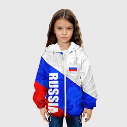 Куртка с капюшоном детская RUSSIA - SPORTWEAR - ТРИКОЛОР, цвет: 3D-белый — фото 2