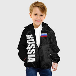 Куртка с капюшоном детская RUSSIA - BLACK EDITION, цвет: 3D-черный — фото 2