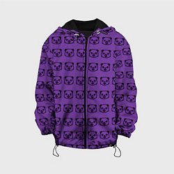 Куртка с капюшоном детская Purple Panda, цвет: 3D-черный