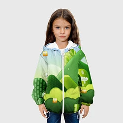 Куртка с капюшоном детская Вселенная марио, цвет: 3D-белый — фото 2