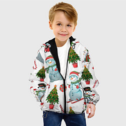 Куртка с капюшоном детская НОВОГОДНИЕ ПЕРСОНАЖИ NEW YEARS CHARACTERS, цвет: 3D-черный — фото 2