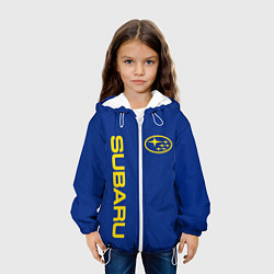 Куртка с капюшоном детская SUBARU-СУБАРУ Классические цвета, цвет: 3D-белый — фото 2
