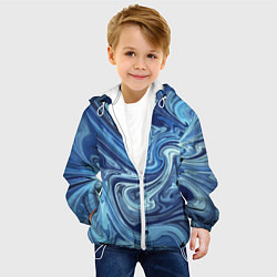 Куртка с капюшоном детская Абстрактный авангардный паттерн Abstract avant-gar, цвет: 3D-белый — фото 2