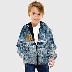 Куртка с капюшоном детская IN COLD horizontal logo with ice, цвет: 3D-черный — фото 2