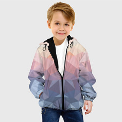 Куртка с капюшоном детская Полигональная свежесть 2022, цвет: 3D-черный — фото 2
