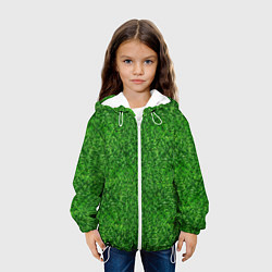 Куртка с капюшоном детская ЗЕЛЕНЫЙ ГАЗОН, цвет: 3D-белый — фото 2