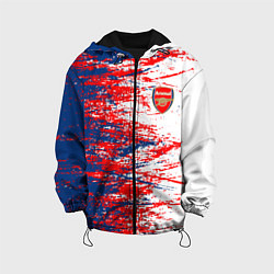 Куртка с капюшоном детская Arsenal fc арсенал фк texture, цвет: 3D-черный