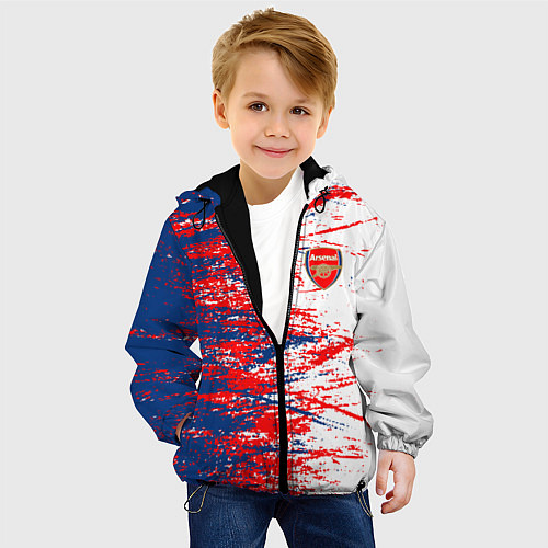 Детская куртка Arsenal fc арсенал фк texture / 3D-Черный – фото 4