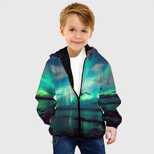 Детская куртка Aurora borealis / 3D-Черный – фото 4