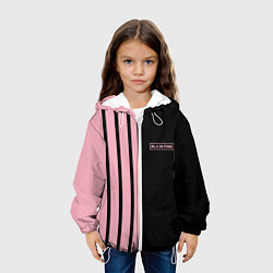 Куртка с капюшоном детская BLACKPINK HALF BLACK-PINK MINI LOGO, цвет: 3D-белый — фото 2