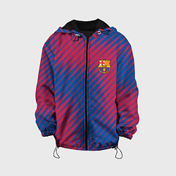 Куртка с капюшоном детская Fc barcelona барселона fc абстракция, цвет: 3D-черный