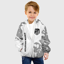 Куртка с капюшоном детская Atletico Madrid Sport на темном фоне, цвет: 3D-белый — фото 2
