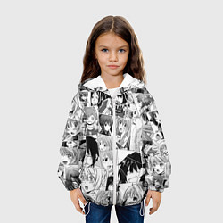 Куртка с капюшоном детская Log Horizon pattern, цвет: 3D-белый — фото 2