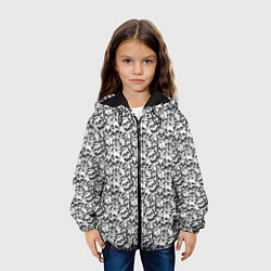 Куртка с капюшоном детская ПАТТЕРН С ЧЕРЕПАМИ, цвет: 3D-черный — фото 2